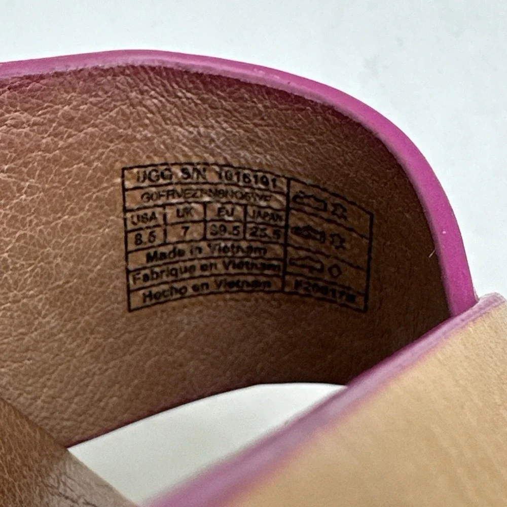 UGG Sandals Womens 8.5 Crisscross Slide Flats‎ Comfort 1016191 Brown Slip On